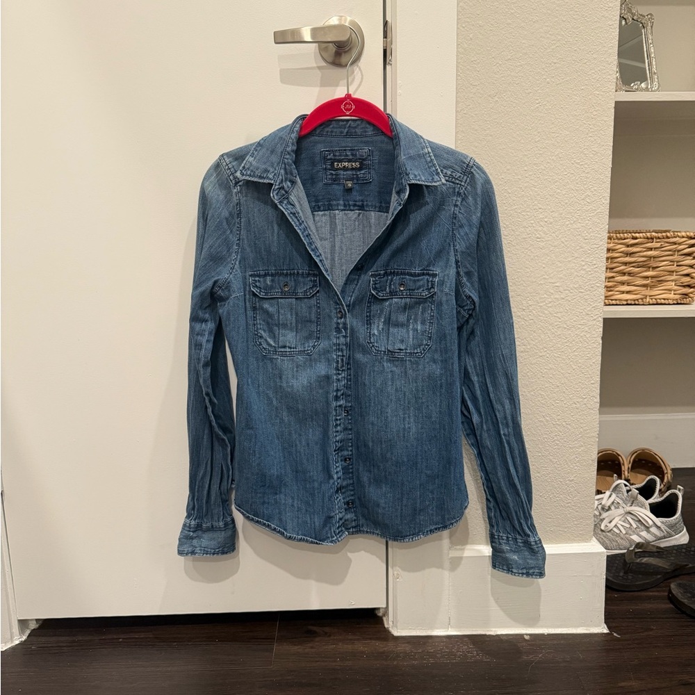 Express Classic Blue Denim Shirt